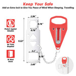 HASTHIP Portable Door Lock for Travel and Home with Heavy Duty Stainless Steel | 4PCS Set