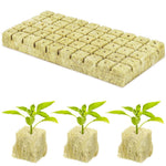 HASTHIP Seed Starter Rockwool for Germination and Cloning with 50 pcs 1 in Cubes | High Density Stonewool for Hydroponic Vegetables and Herbs