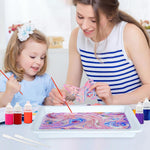 HASTHIP Paper Marbling Art Painting Kit for Kids and Adults with 12 Colors Pigments | Beginner-Friendly Creative Gift