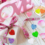 HASTHIP Glitter Heart Stickers for Reward Charts with 500 pcs 1 in Self Adhesive Design | 8 Colors for Teachers and Kids