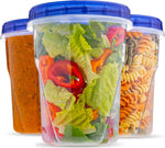 HASTHIP Food Deli Containers for Meal Prep with Twist Top Airtight Lids 32 Oz 3 Pack | BPA Free