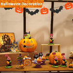 HASTHIP Halloween Decoration for Home and Party with 2PCS Felt Pumpkin & Bat Garlands | Reusable Wall and Window Hanging Decor