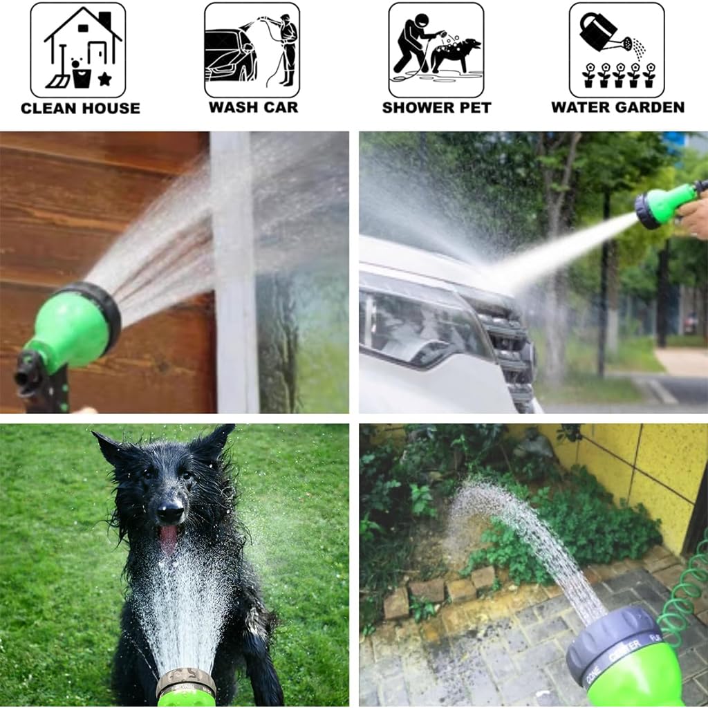 HASTHIP Garden Hose Pipe for Home and Car Washing featuring 7 Function Sprayer | 50ft Expandable EVA Anti‑Kink Design