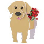 HASTHIP Dog Planter for Indoor and Outdoor Decoration with DIY Assembly | 24.5x13.5x18.5 cm PVC Golden Retriever Pot