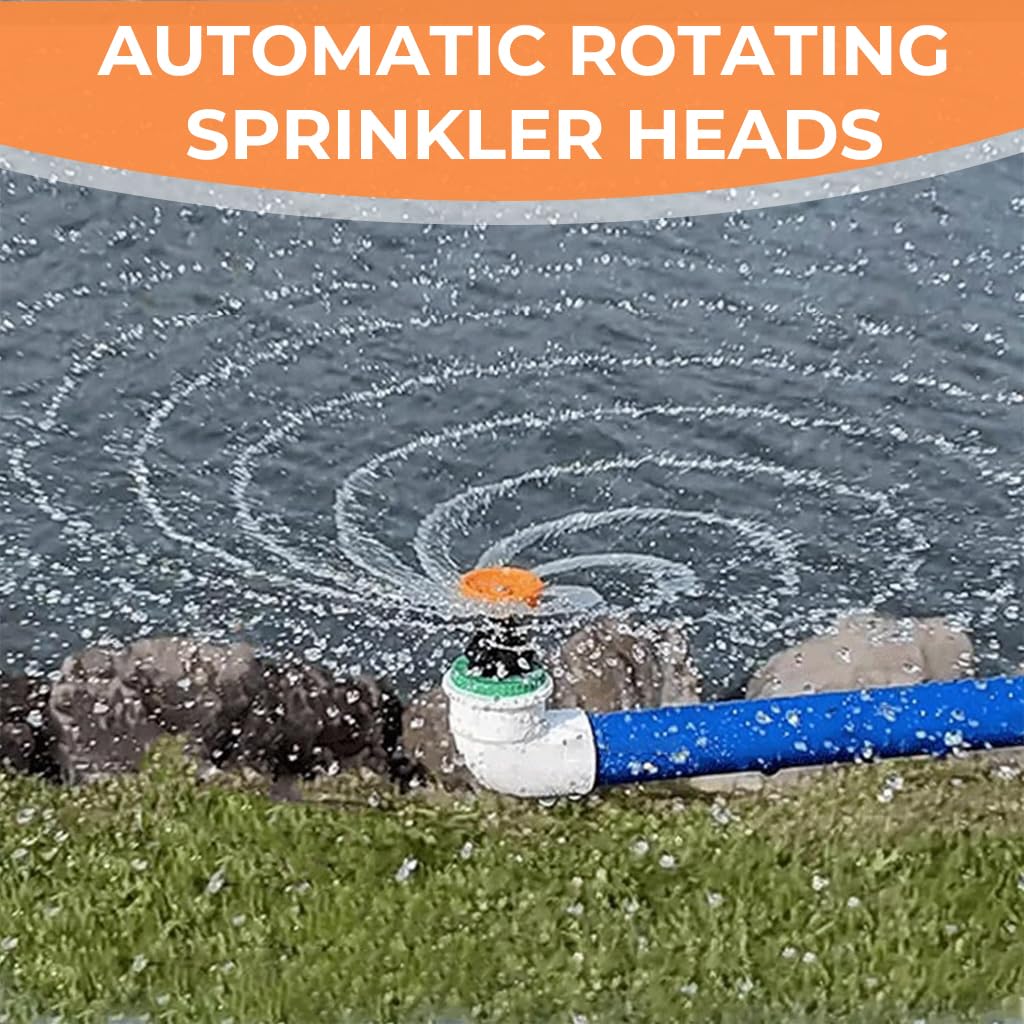 HASTHIP Garden Sprinkler Mist Spray Nozzles 10 Pcs for Drip Irrigation with 360° Rotating Heads