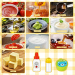HASTHIP Mini Sauce Bottle Set for Kids with 135 pcs Fruit Forks | Portable Lunch Box Dressing Containers
