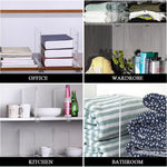 HASTHIP Clear Acrylic Shelf Dividers for Closet Organization 30x24.5cm with Insert-On Design