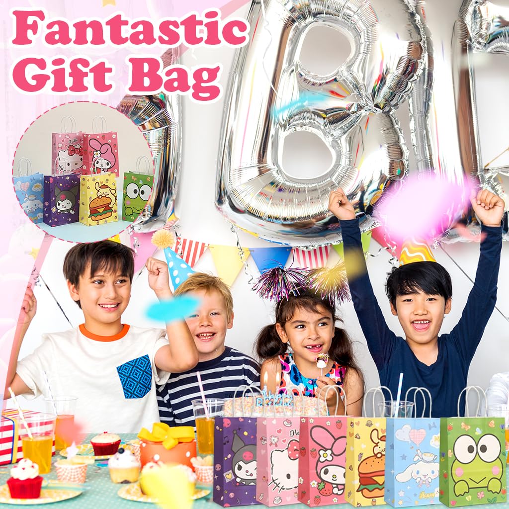 HASTHIP Paper Gift Bags for Parties and Return Gifts featuring 24 Sanrio Prints | Eco Paper