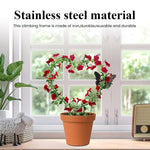 HASTHIP® Metal Plant Support Sticks - 2 Pcs Butterfly Plant Stakes - 12 Inches Plant Garden Stakes - Trellis For Climbing Plants Indoor/Outdoor - Creeper Plant Support for Amaryllis Orchid Lily Rose