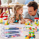 HASTHIP Pencil Box for School and Office with Stackable 3 Tier Design 8x3.8x1.4 in | Clear Silicone Organizer