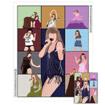 HASTHIP DIY Diamond Painting Kit for Wall Decor with Color Outline Design 11.8x15.7 in | Gift for Fans