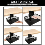 HASTHIP® Black 360-Degree Under Desk Organizer with Cup Holder