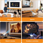 HASTHIP® Soporte Proyector 3 en 1, Trípode Ajustable Plegable con Rosca 1/4'', Montaje de Escritorio Pared Techo, Rotación 360° Compatible con Proyectores Cámaras y Webcams