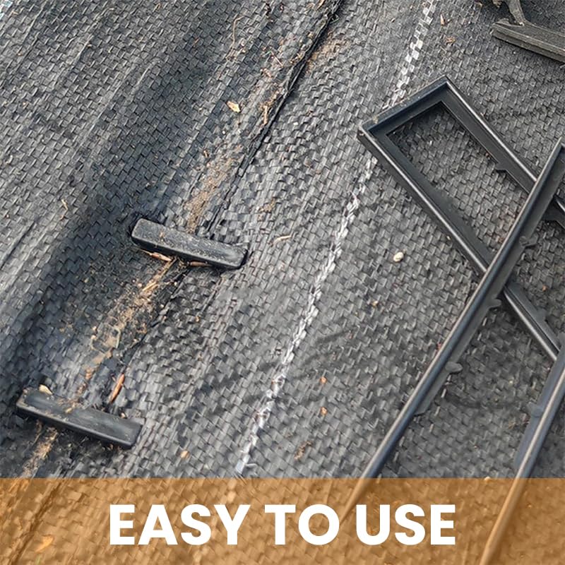 HASTHIP Landscape Staples for Artificial Turf and Weed Barrier Fabric 50 pcs 15cm Plastic U Shape Pins