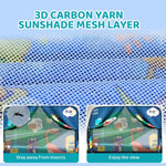 HASTHIP® Cartoon Dinosaur Family Print Magnetic Window Sun Shades for Car Double Layer UV Protection Privacy