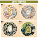 HASTHIP Coasters for Table Decor featuring 4.7 in Round Anti Slip Rubber Base | Nordic Floral Print