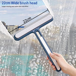 HASTHIP Glass Cleaning Wiper for Windows and Mirrors featuring DualSided Design with Ergonomic Handle | BlueWhite 4in1 Set for Home Office & Car