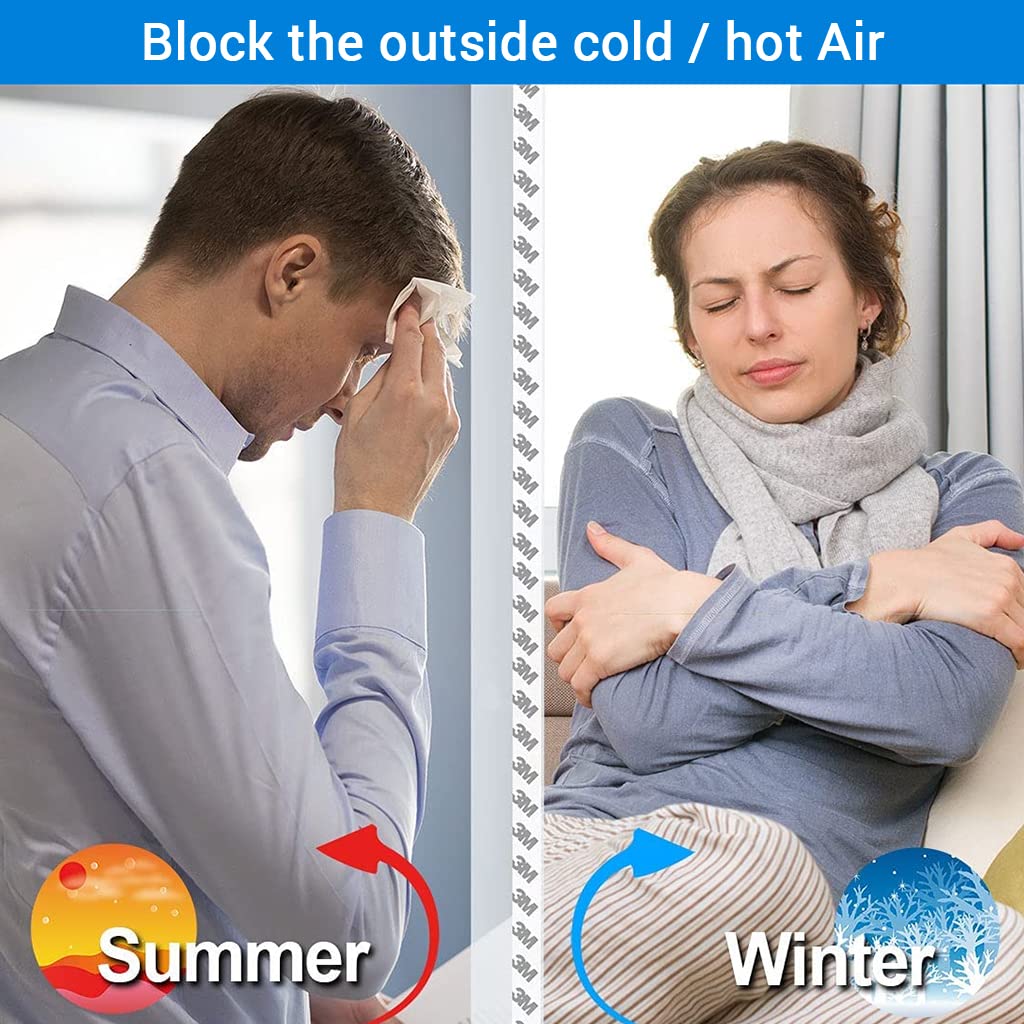 HASTHIP 1 Roll 10M Window Seal Strip, Window Weather Stripping, 35MM Door Weatherstrip, Door Seal Strips, Weather Stripping for Doors and Windows (Transparent)