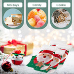 HASTHIP Christmas Gift Bags for Holiday Parties with Ziplock Closure 18.5x22 cm Pack of 10 | Festive Santa Stocking Design