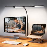 HASTHIP® LED Desk Lamp for Home Office, Adjustable Architect Task Light with Clamp, Eye-Caring Dimmable Reading Lamp for Study, Workbench, Bedside, Stepless Brightness Control