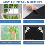 HASTHIP Portable Blackout Shades for Travel and Nursery with Silver Coating | 118 x 57 in 3 PCS
