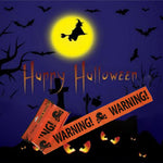 HASTHIP Halloween Caution Tape for Spooky Room Decoration with Skeleton Skulls 8cm x 5m | Easy Setup