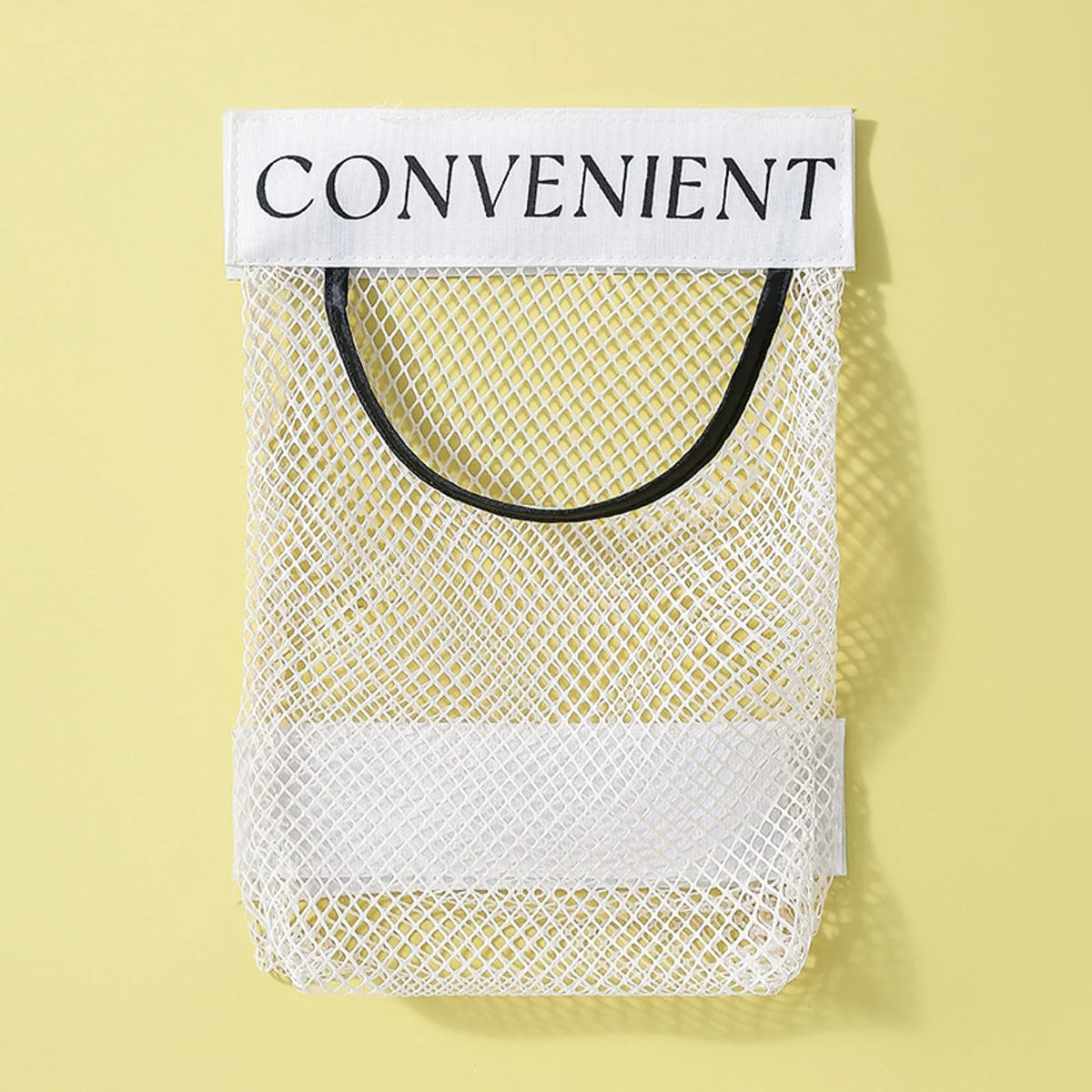 HASTHIP Trash Bag Holder Dispenser for Kitchen Storage with Self Adhesive Mount 25×35cm | 2 Pack Breathable Mesh Organizer