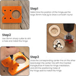 HASTHIP® 35mm Hinge Drilling Jig 35mm Concealed Drilling Tool Set Kit Jig Hinge Jig Drill 35mm Concealed Drilling Tool Set Kit Accurate Hinge Alignment Tool for Door Window Carpentry Furniture