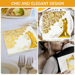 HASTHIP® 20Pcs Wedding Table Kitchen Napkins,Disposable Paper Napkins for Home & Wedding,12.9 inches Cocktail Easter Wood Pulp Tissues Bride