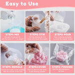 HASTHIP DIY Jelly Toy Silicone Mold Kit with 4 Cute Molds for Kids & Adults | Safe Platinum Cure Silicone Craft Set