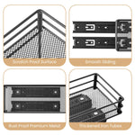 HASTHIP Kitchen Organizer for Countertop and Cabinet 26x15x21.8cm featuring Double Tier Pull Out Metal Rack