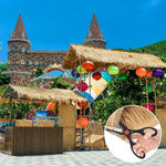 HASTHIP Artificial Thatch Trim for Mexican Tiki Hut Roof 40×100cm 3PCS | Yellowish Hawaii Decor