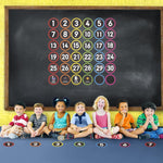 HASTHIP Stickers Set for Classroom Activities with 36PCS 4in Number Spots | Waterproof Vinyl