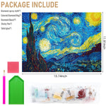 HASTHIP Diamond Painting Kit for Van Gogh Starry Night 30 x 40cm with Shiny Rhinestones | DIY Room Decoration