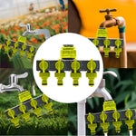 HASTHIP Universal Garden Hose Splitter for Irrigation and Lawn Watering with 4 Way Outlets | Quick Connect Plastic Faucet Adapter
