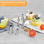 HASTHIP Cake Decorating Set for Creative Baking with 29 Pieces and Standard Coupler | Food Grade Stainless Steel Tips in Storage Box