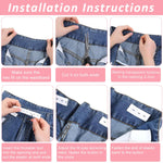 HASTHIP Pant Waist Tightener for Loose Pants with 22cm Elastic Bands and Buttonholes | 10 Bands 40 Buttons Sew Kit