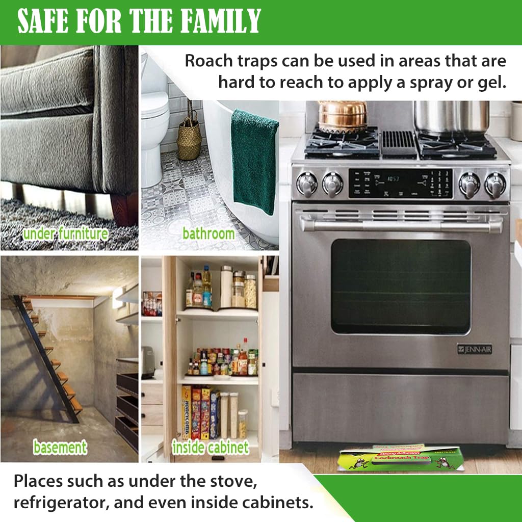 HASTHIP® Cockroach Killer Gel for Home Strong, Strong Adhesive Cockroach Killer, Pesticide Free Cockroach Repellent/Cockroach Trap, Safe & Easy Cockroach Trap for Kitchen, Room, Office (10 Pcs )