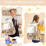 HASTHIP® Casual Backpackk with Cute Accessory 18.1 Inch Bookbags with Pendant Laptop Bag
