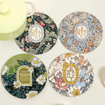 HASTHIP Coasters for Table Decor featuring 4.7 in Round Anti Slip Rubber Base | Nordic Floral Print