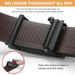 HASTHIP® Men's Slide Lock Leather Belt with Automatic Click Buckle