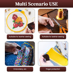 HASTHIP Finger Protector for Sewing and Needle Felting with Non Slip Grip | 8PCS Synthetic Leather Set