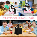 HASTHIP Lunch Bag for School and Picnic with Insulated Liner 21x12x18cm | Cartoon Fabric Design