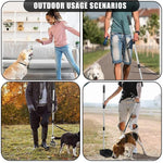 HASTHIP Dog Pooper Scooper Set for Yard Cleaning with 36.2 in Adjustable Handle and 9 Pronged Stainless Steel Rake