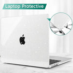 HASTHIP Laptop Cover for MacBook Air 13.6 inch with Clear Glitter Hard Shell | Anti Scratch Protection