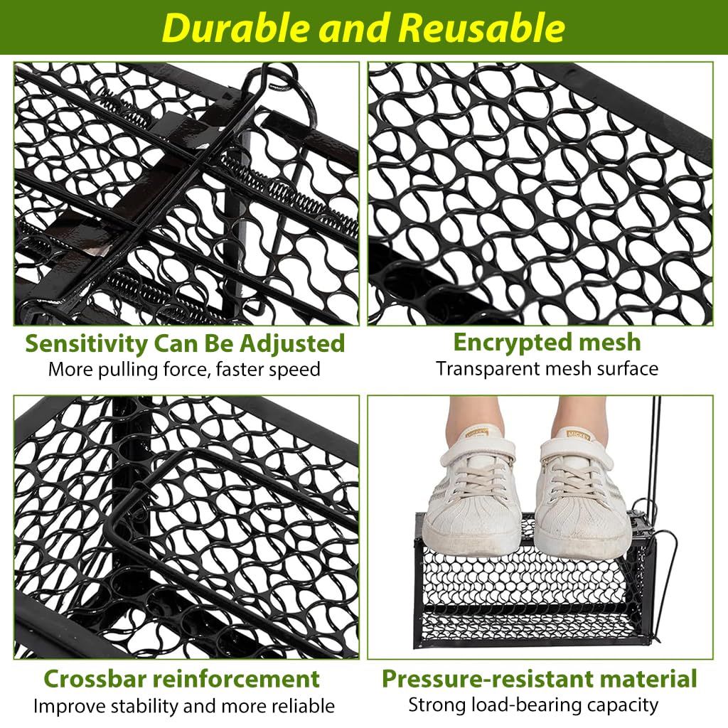 HASTHIP Rodent Trap for Kitchen and Garage featuring One Way Spring Loaded Door 30x14x14cm