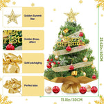 Christmas Tree for Home Decor with Full Set Decorative Items, 24 Inch/60 CM Premium Mini Xmas Trees for Christmas, Office School House Restaurants Store Decoration, DIY Assembly Xmas Tree