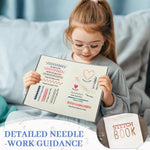 HASTHIP Embroidery Stitch Fabric Book for Learning with Visual Samples | DIY Guide for All Skill Levels