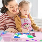 HASTHIP Silicone Painting Station Kit for Kids with 50x40cm Mat and Built‑in Paint Wells | Non‑Stick Art Set