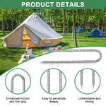 HASTHIP Garden Stakes for Landscape Fabric and Camping | 6 Pcs 11.8 in Galvanized Steel